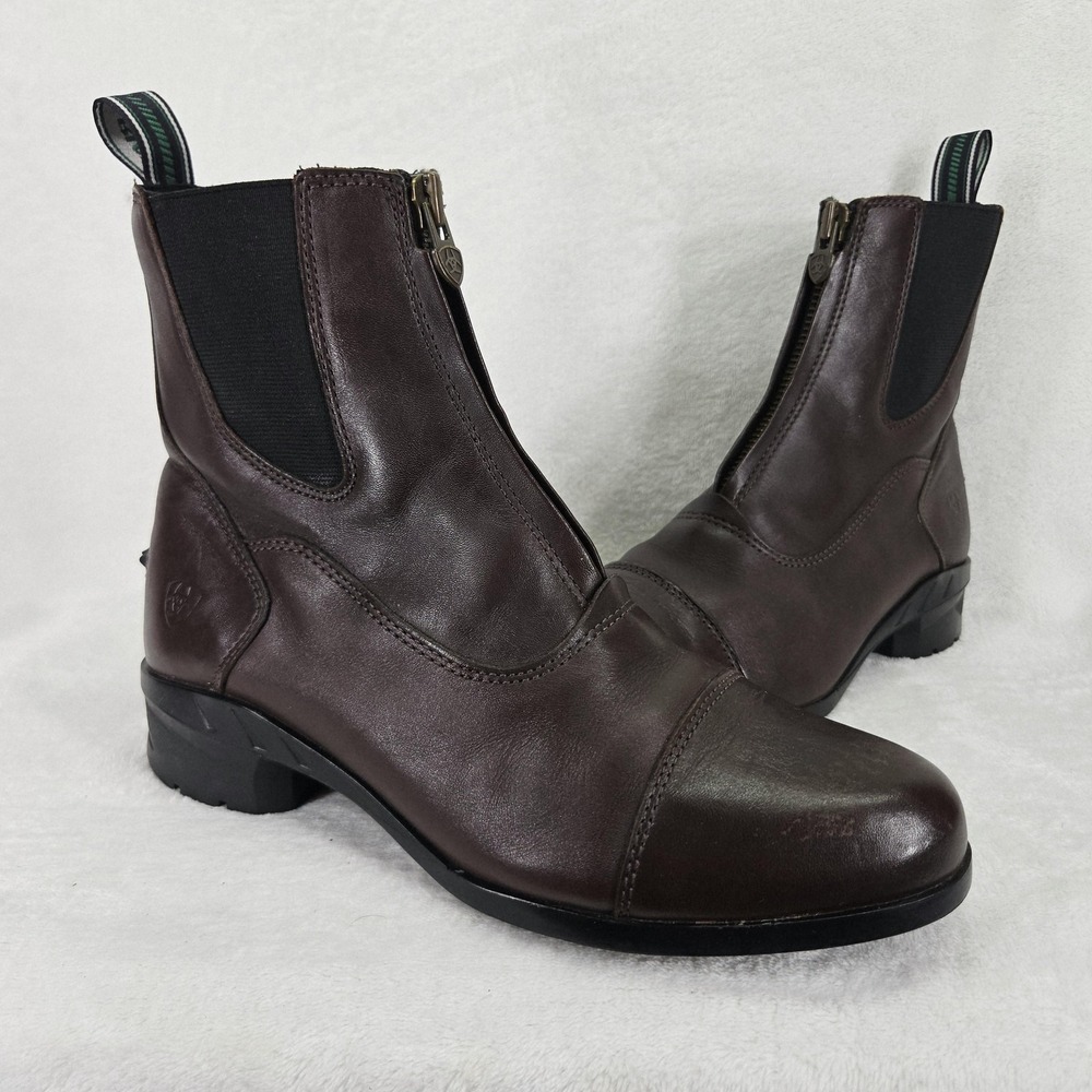 Ariat Boots Womens 8 Brown Leather Heritage IV Zip Paddock Riding Equestrian